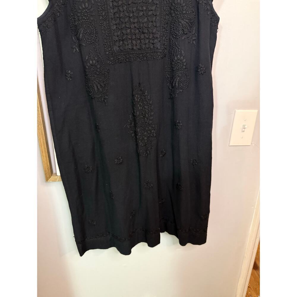 ROLLER RABBIT Faith Embroidered Black shift dress size small - Picture 4 of 10